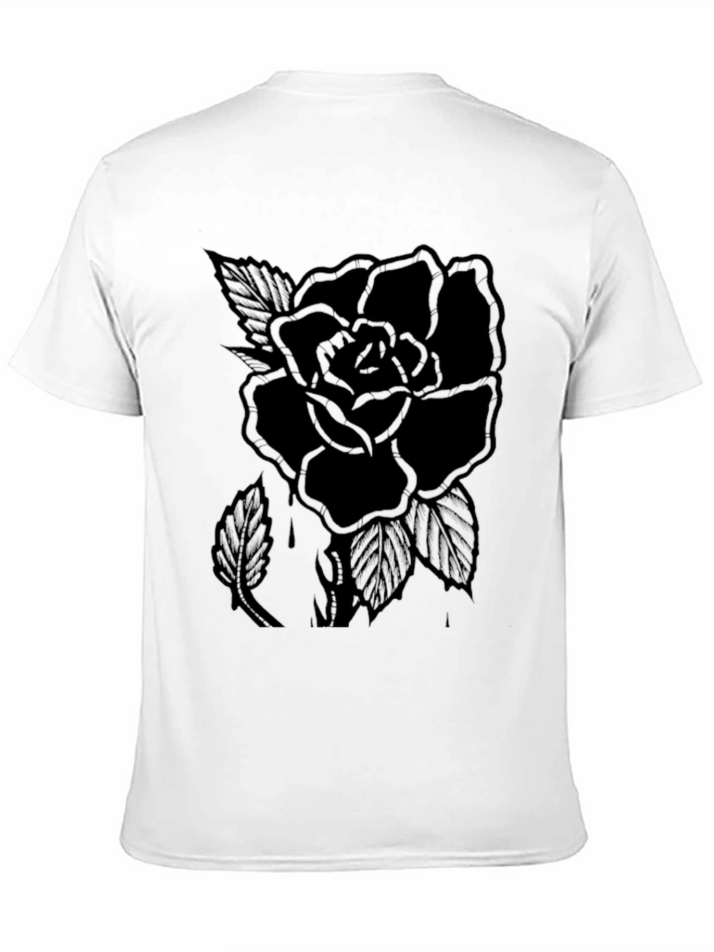 Black Rose Graphic Tee - Mens Classic Fit