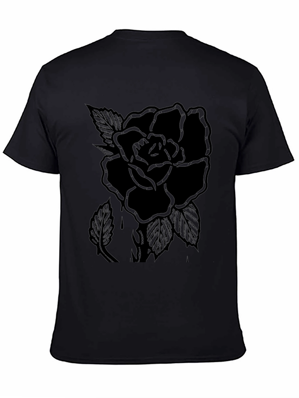 Black Rose Graphic Tee - Mens Classic Fit