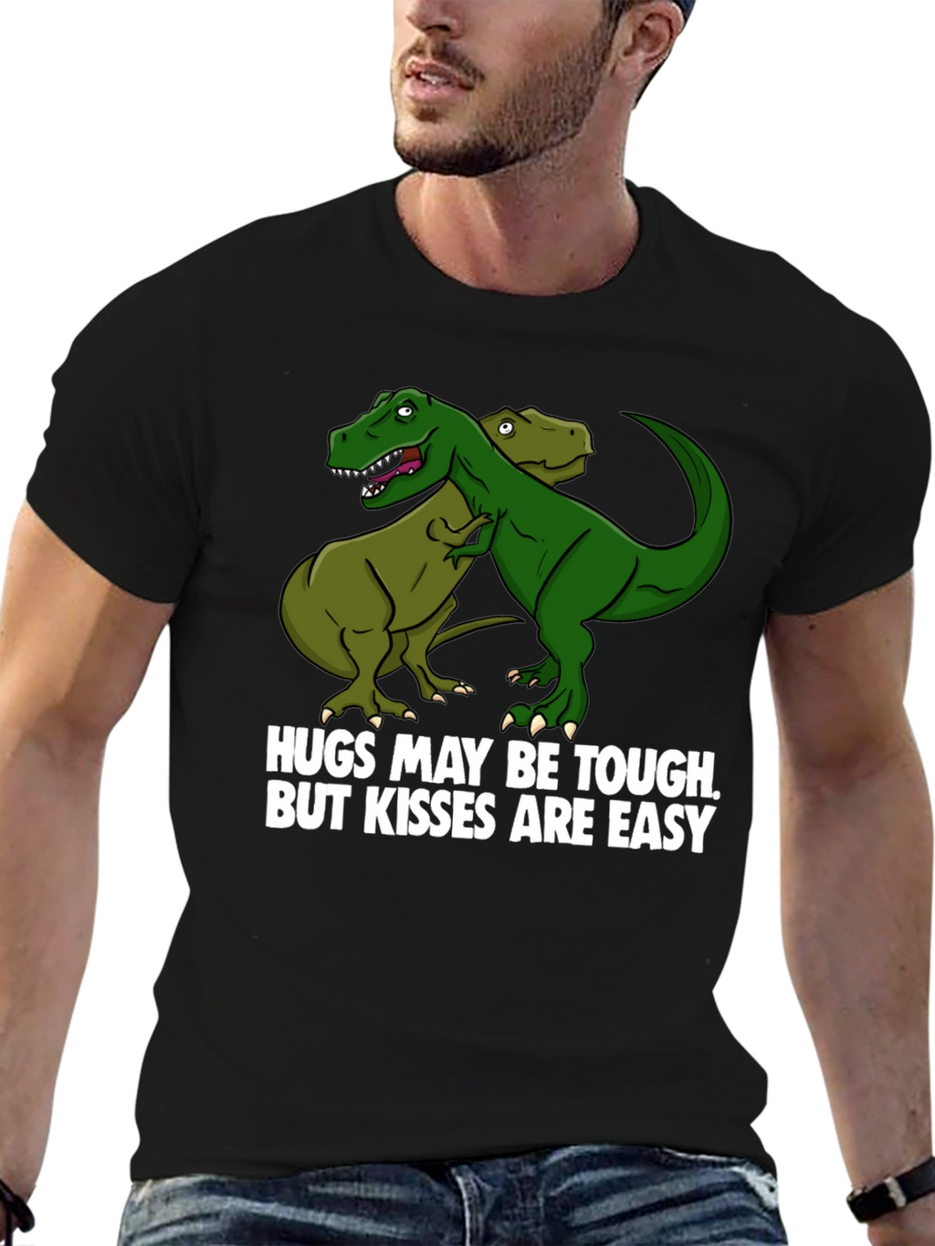 Dinosaur Hugs T-Shirt Funny Graphic Tee