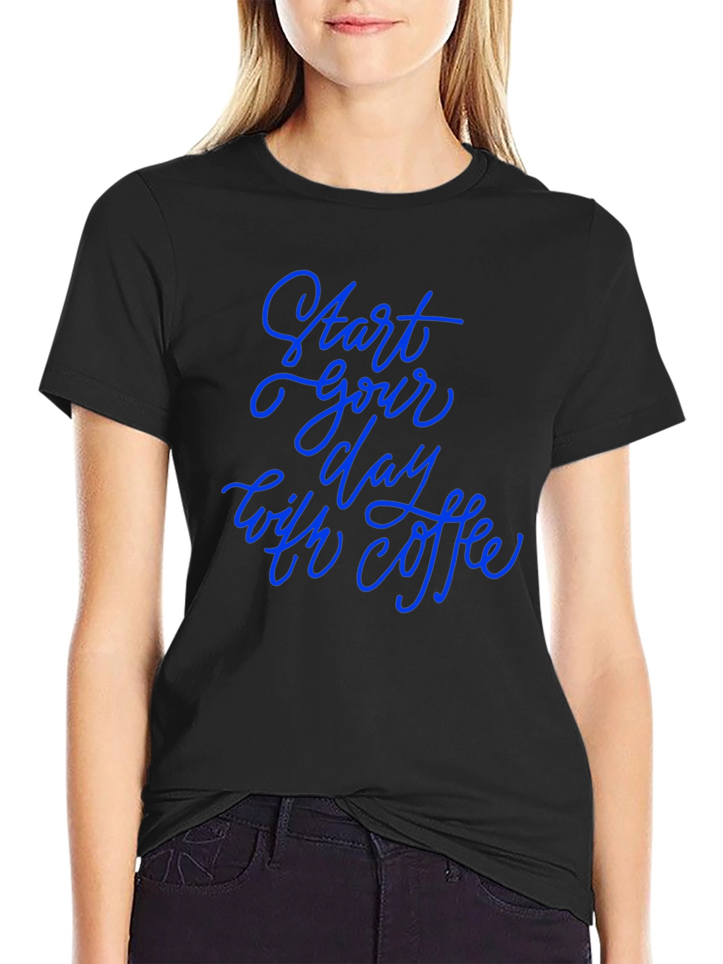 Start Your Day With Coffee Black T-Shirt
