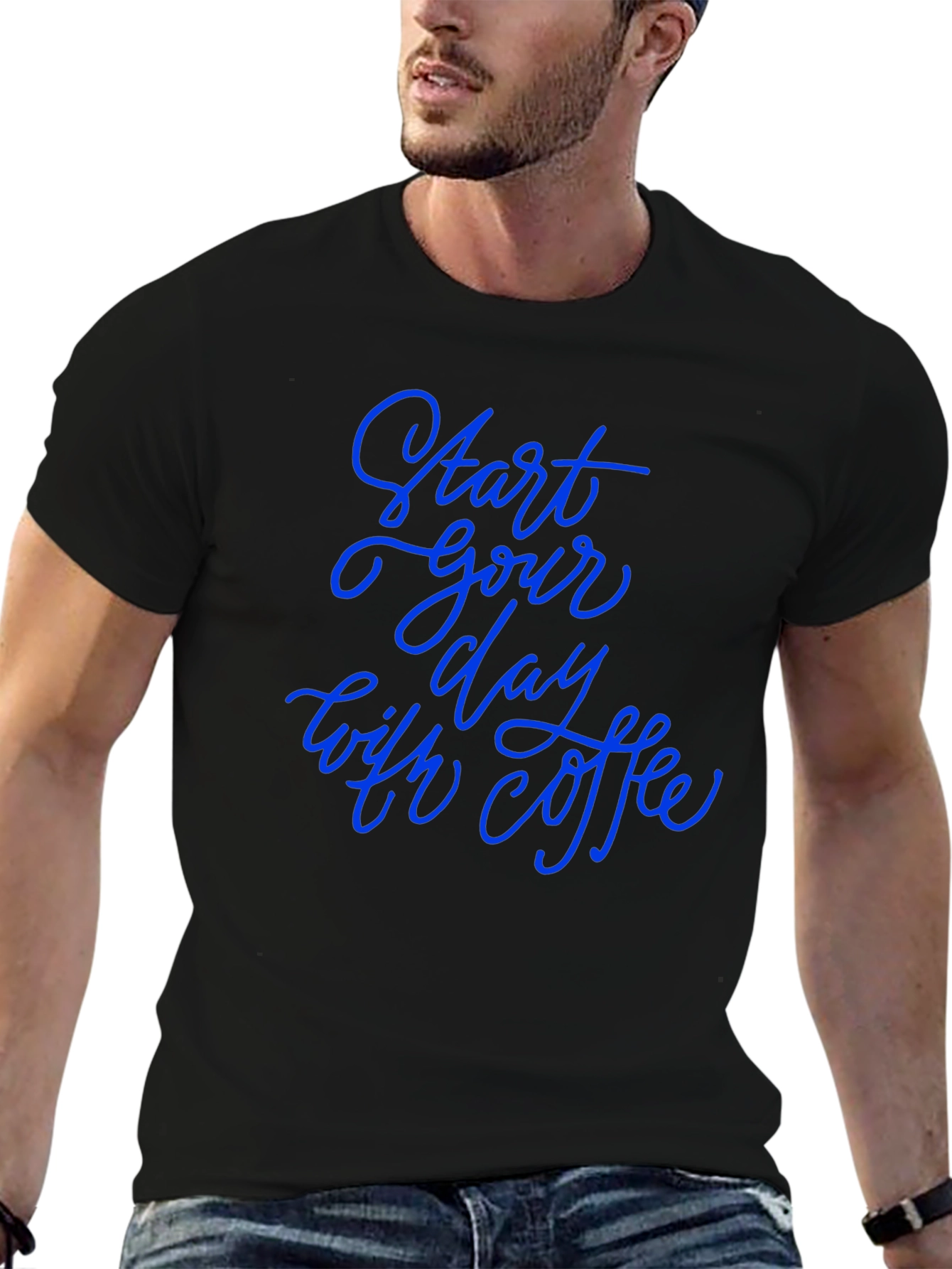 Start Your Day With Coffee Black T-Shirt
