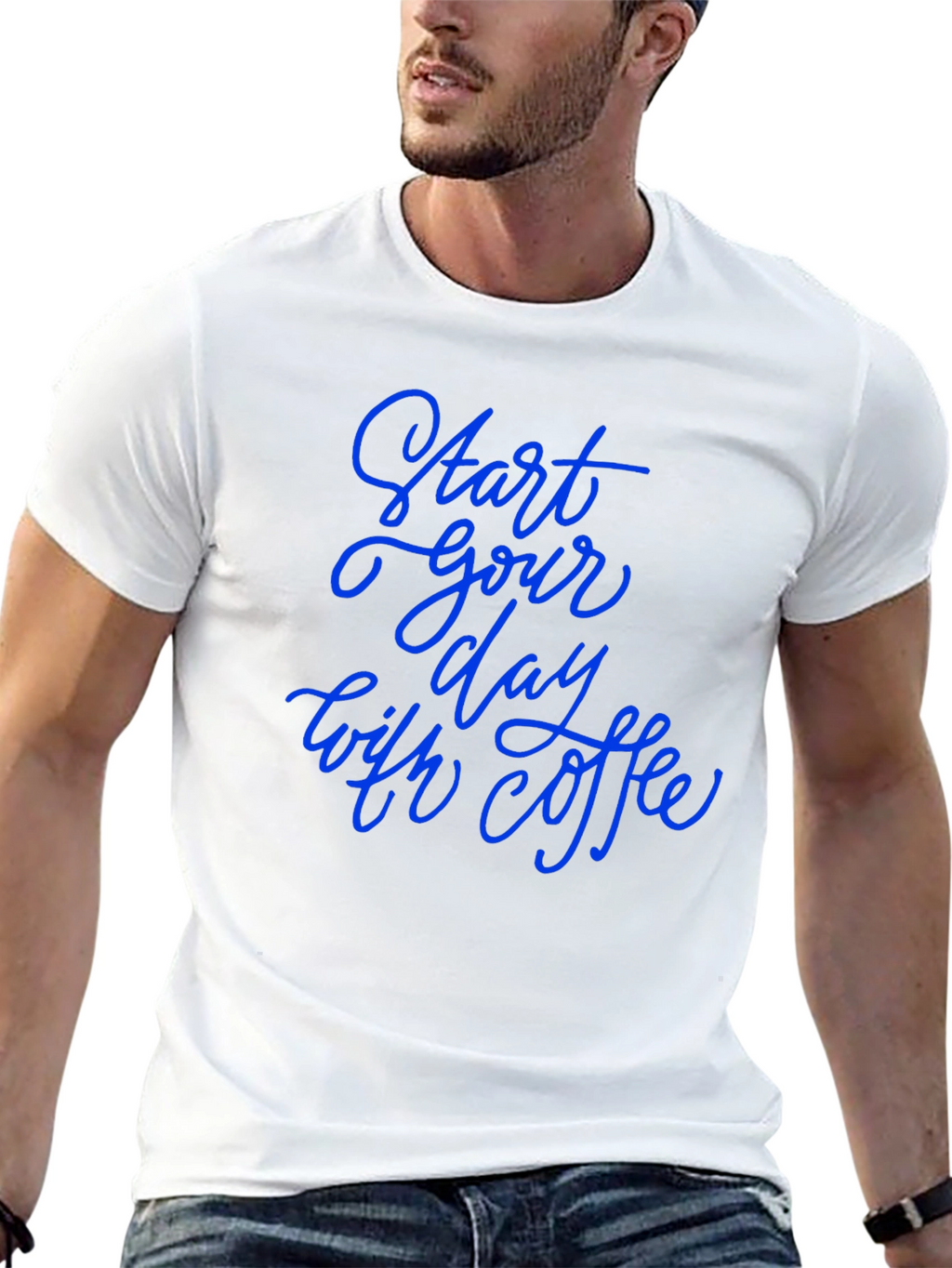 Start Your Day With Coffee Black T-Shirt