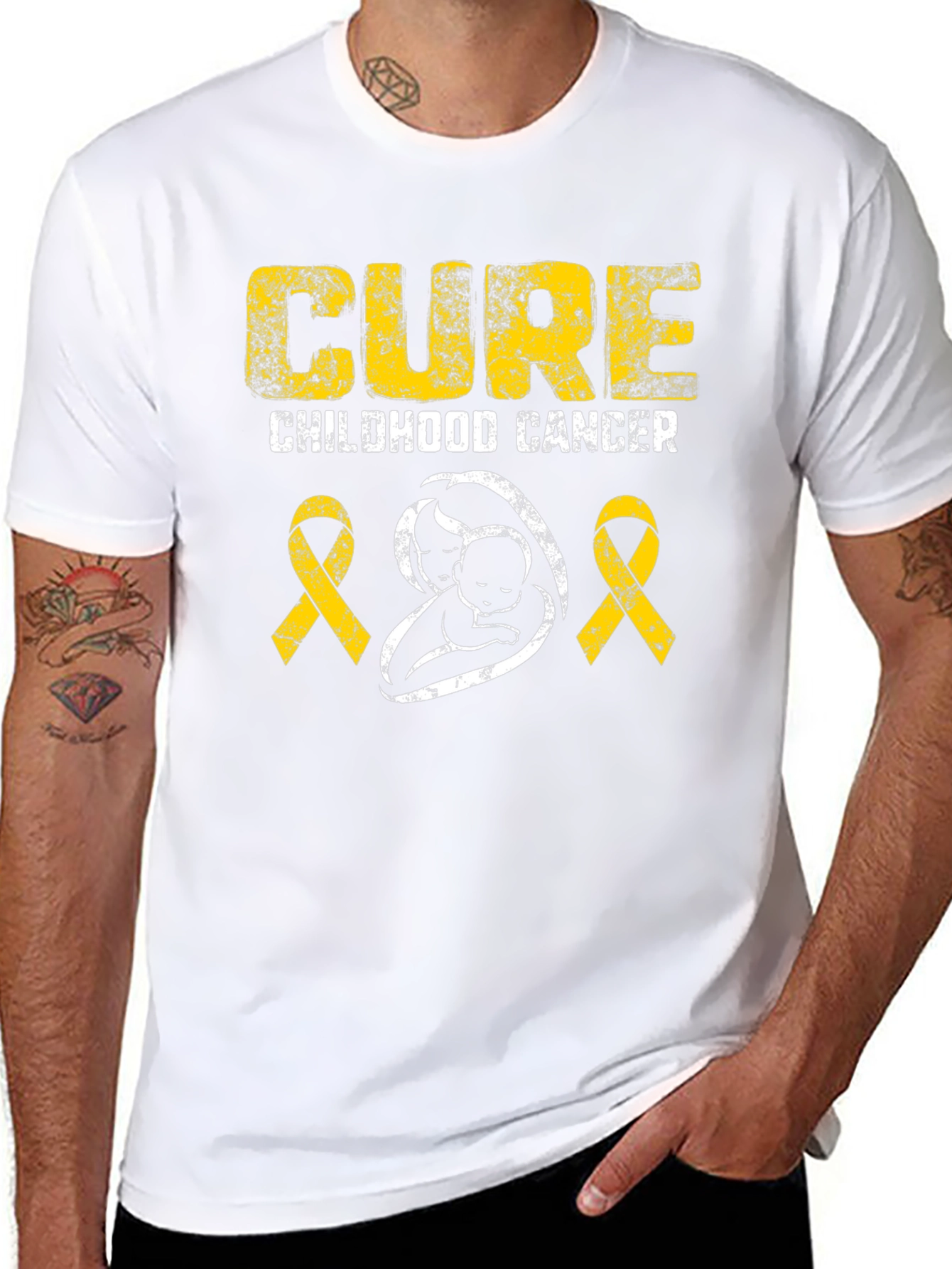 Childhood Cancer Awareness T-Shirt - Cure Design