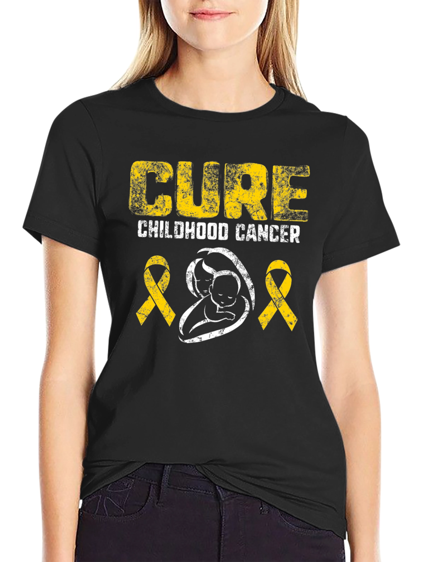 Childhood Cancer Awareness T-Shirt - Cure Design