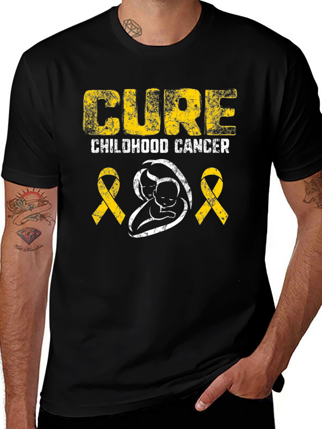 Childhood Cancer Awareness T-Shirt - Cure Design