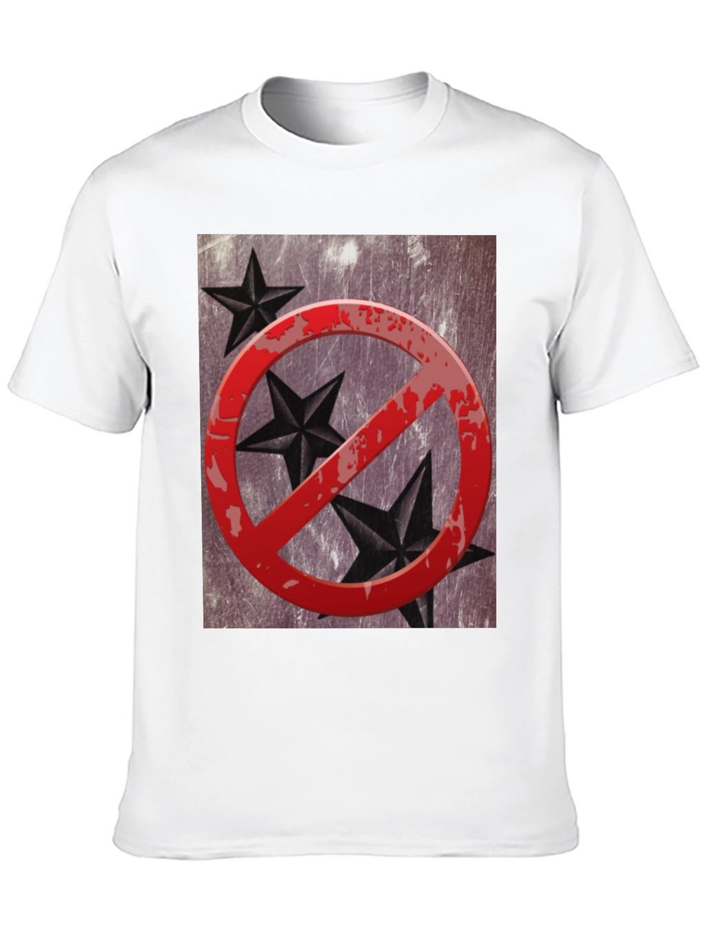 No Stars Graphic T-Shirt - Grunge Style Black Tee