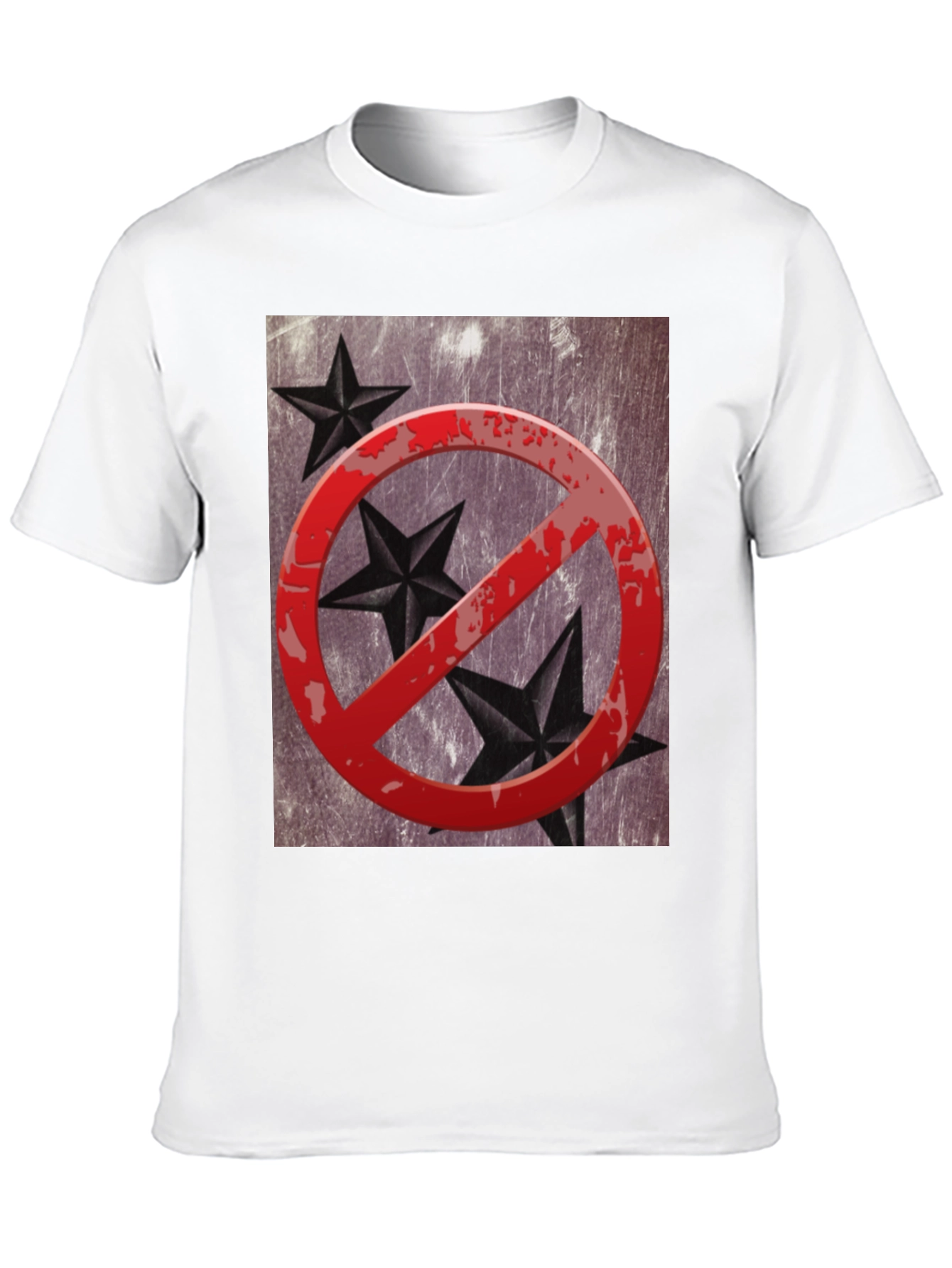 No Stars Graphic T-Shirt - Grunge Style Black Tee