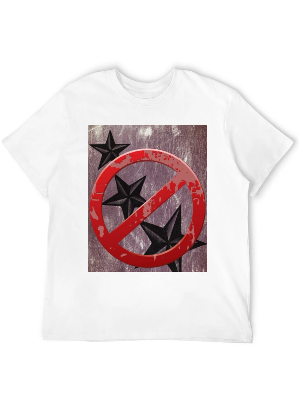 No Stars Graphic T-Shirt - Grunge Style Black Tee