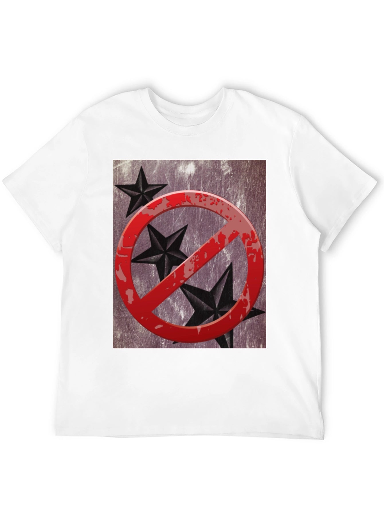 No Stars Graphic T-Shirt - Grunge Style Black Tee