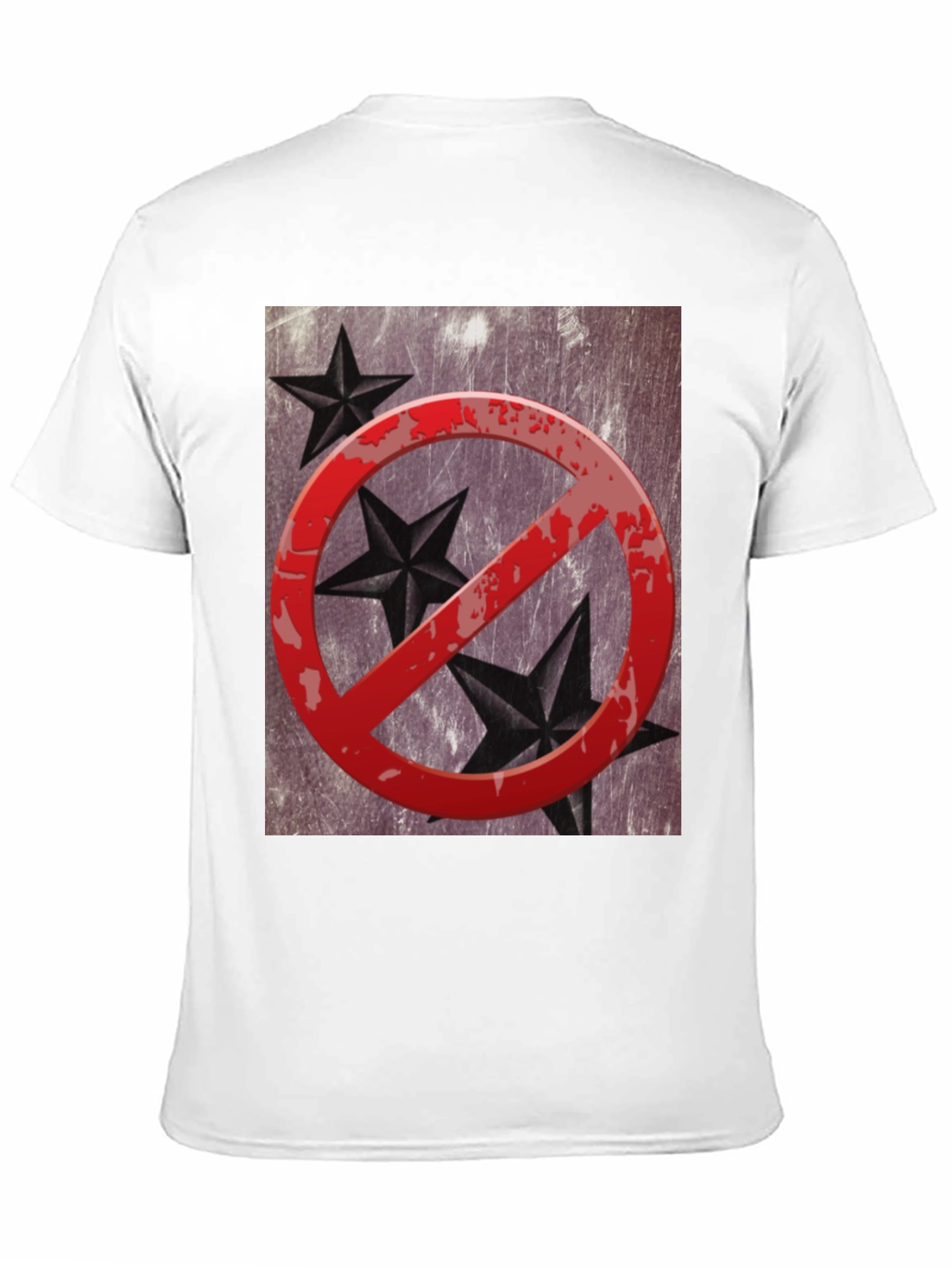 No Stars Graphic T-Shirt - Grunge Style Black Tee