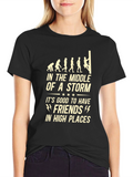 Funny Evolution Climber T-Shirt: Friends in High Places Tee