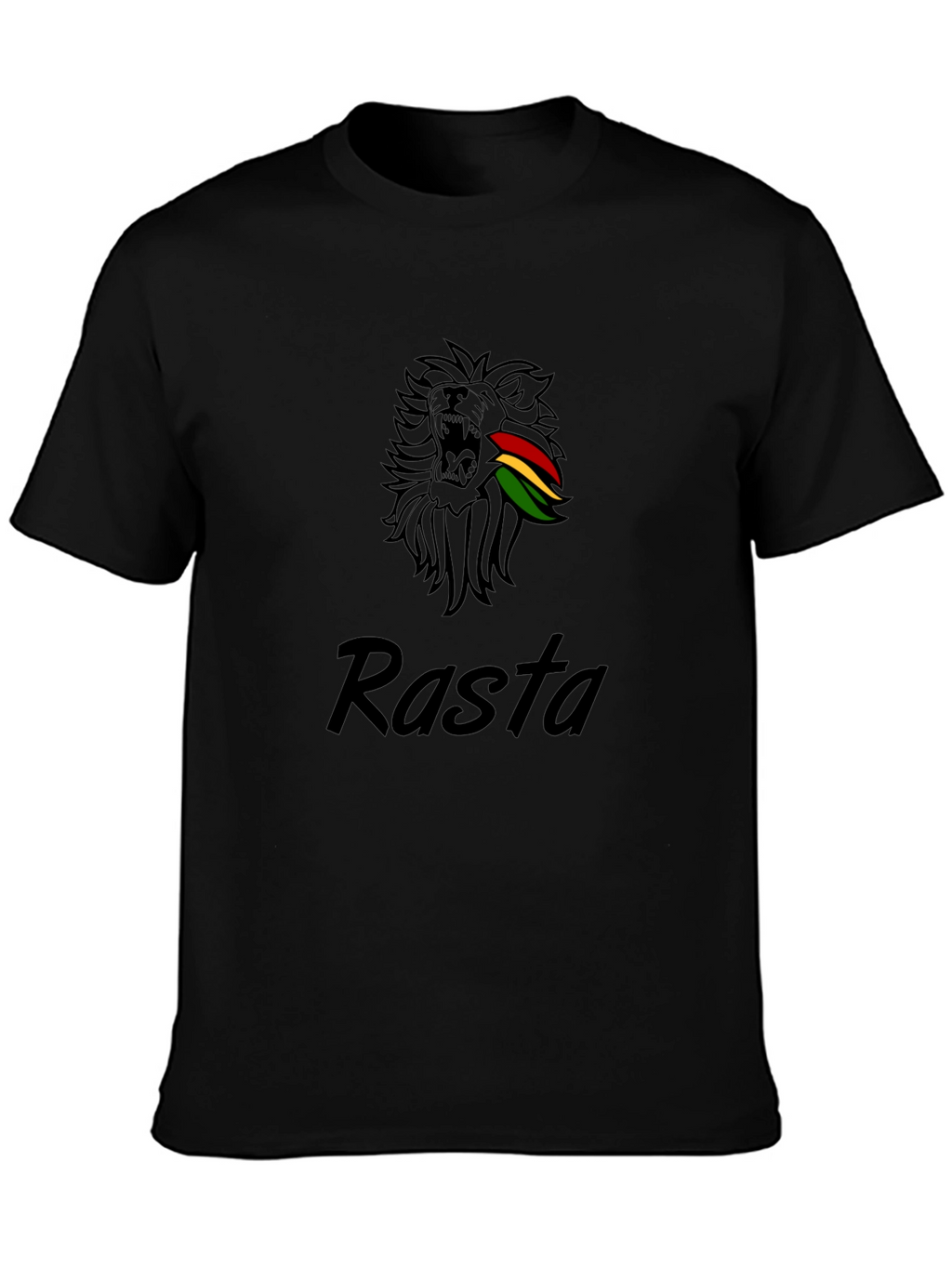 Rasta Lion Graphic Tee - Black