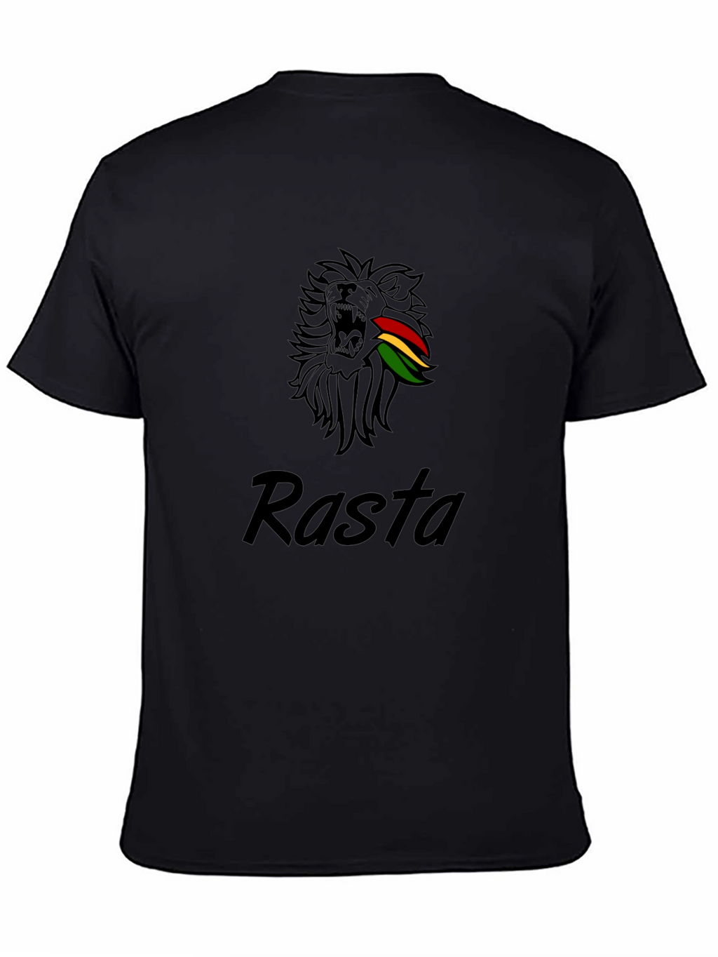 Rasta Lion Graphic Tee - Black