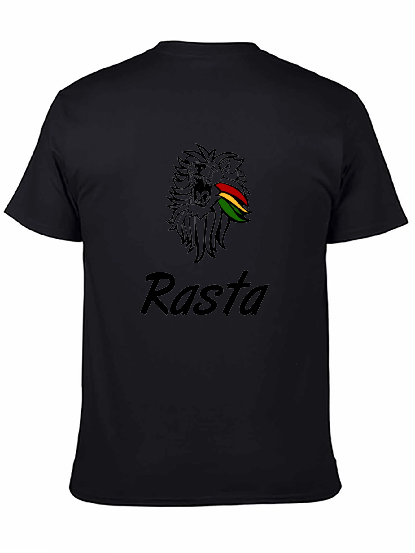 Rasta Lion Graphic Tee - Black