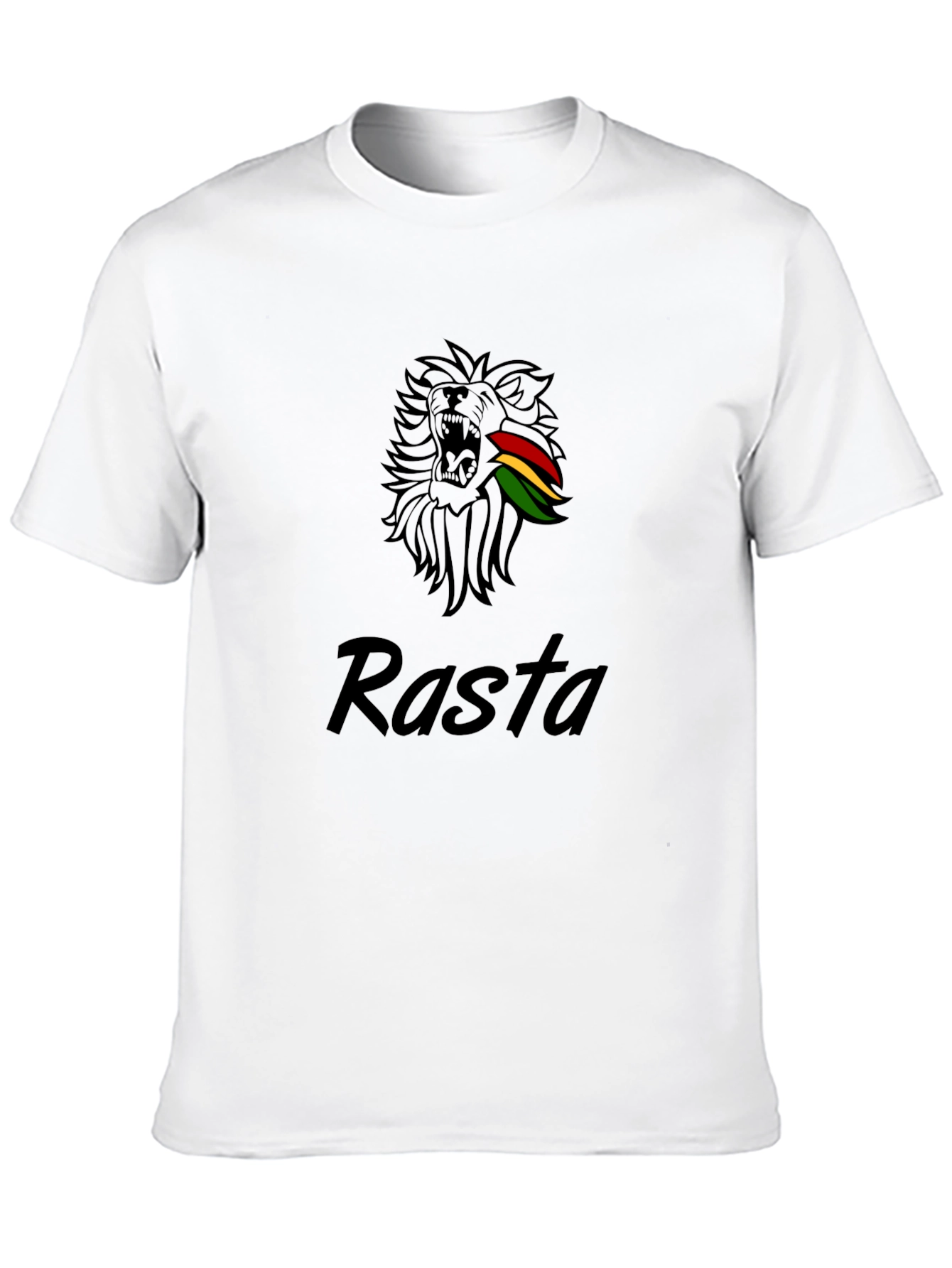 Rasta Lion Graphic Tee - Black