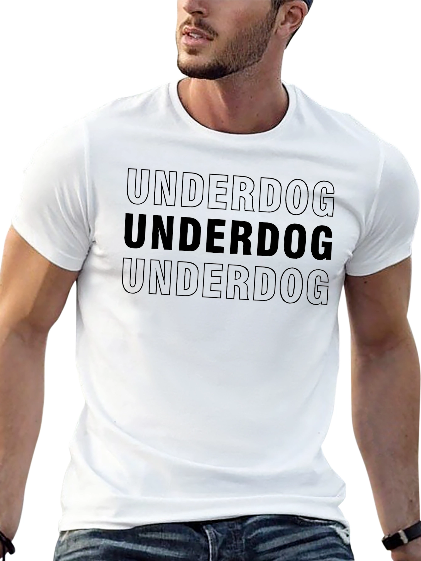Underdog Graphic Tee - Black Crew Neck