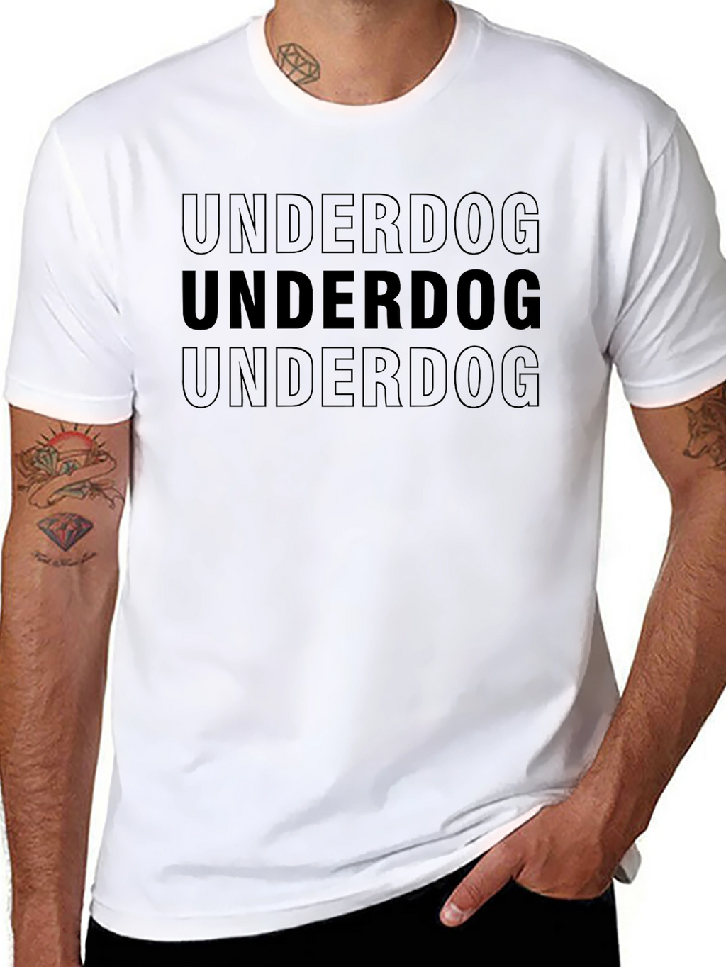 Underdog Graphic Tee - Black Crew Neck