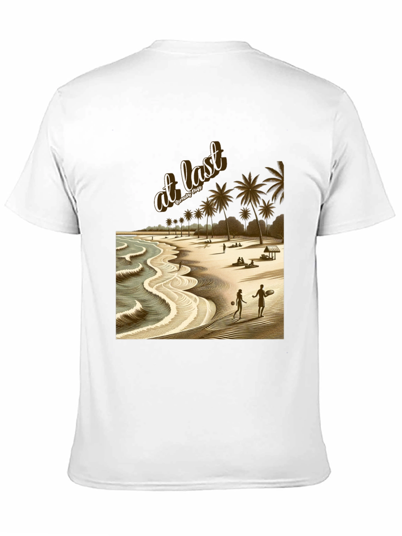 At Last Beach Scene Graphic T-Shirt