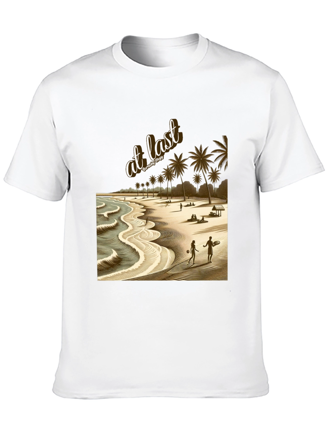 At Last Beach Scene Graphic T-Shirt