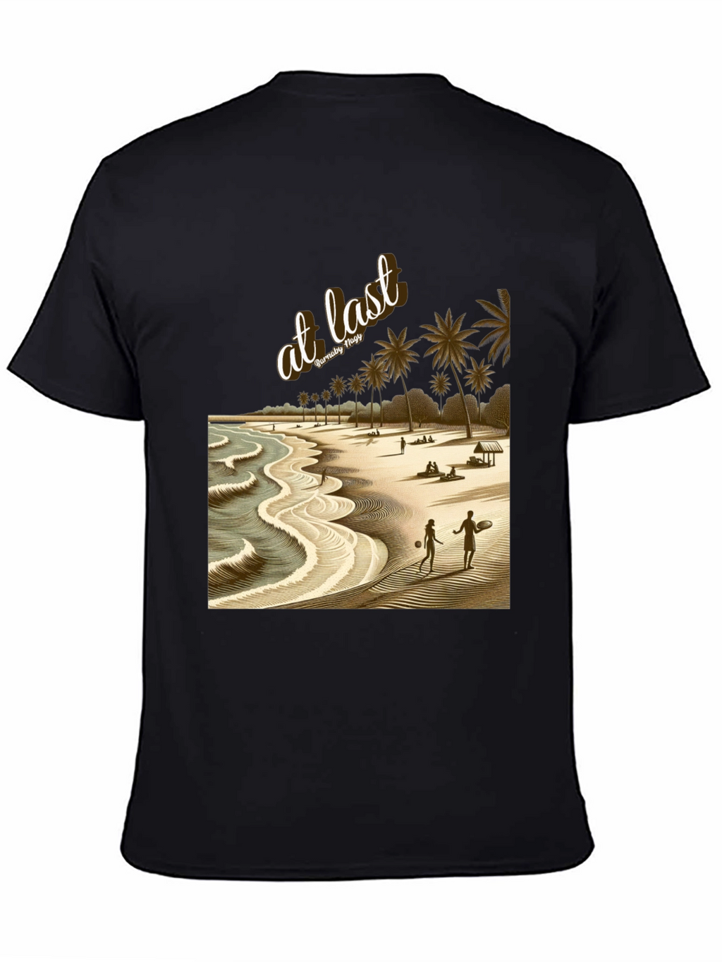 At Last Beach Scene Graphic T-Shirt