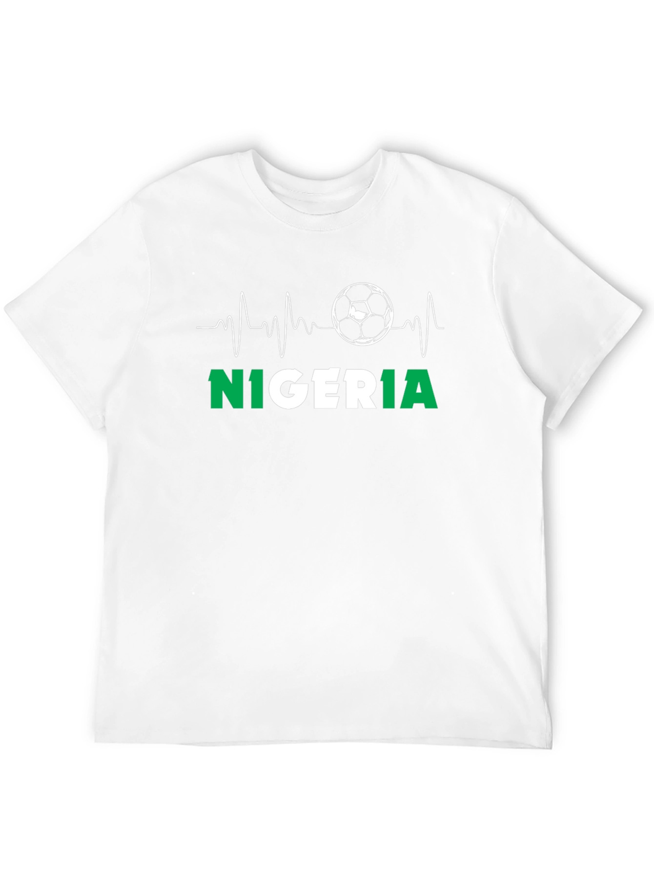 Nigeria Soccer Heartbeat T-Shirt