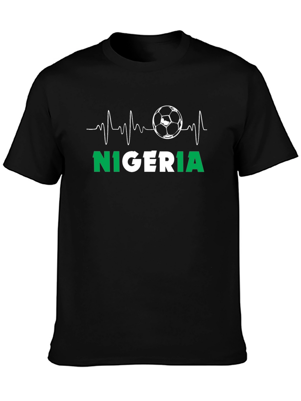Nigeria Soccer Heartbeat T-Shirt