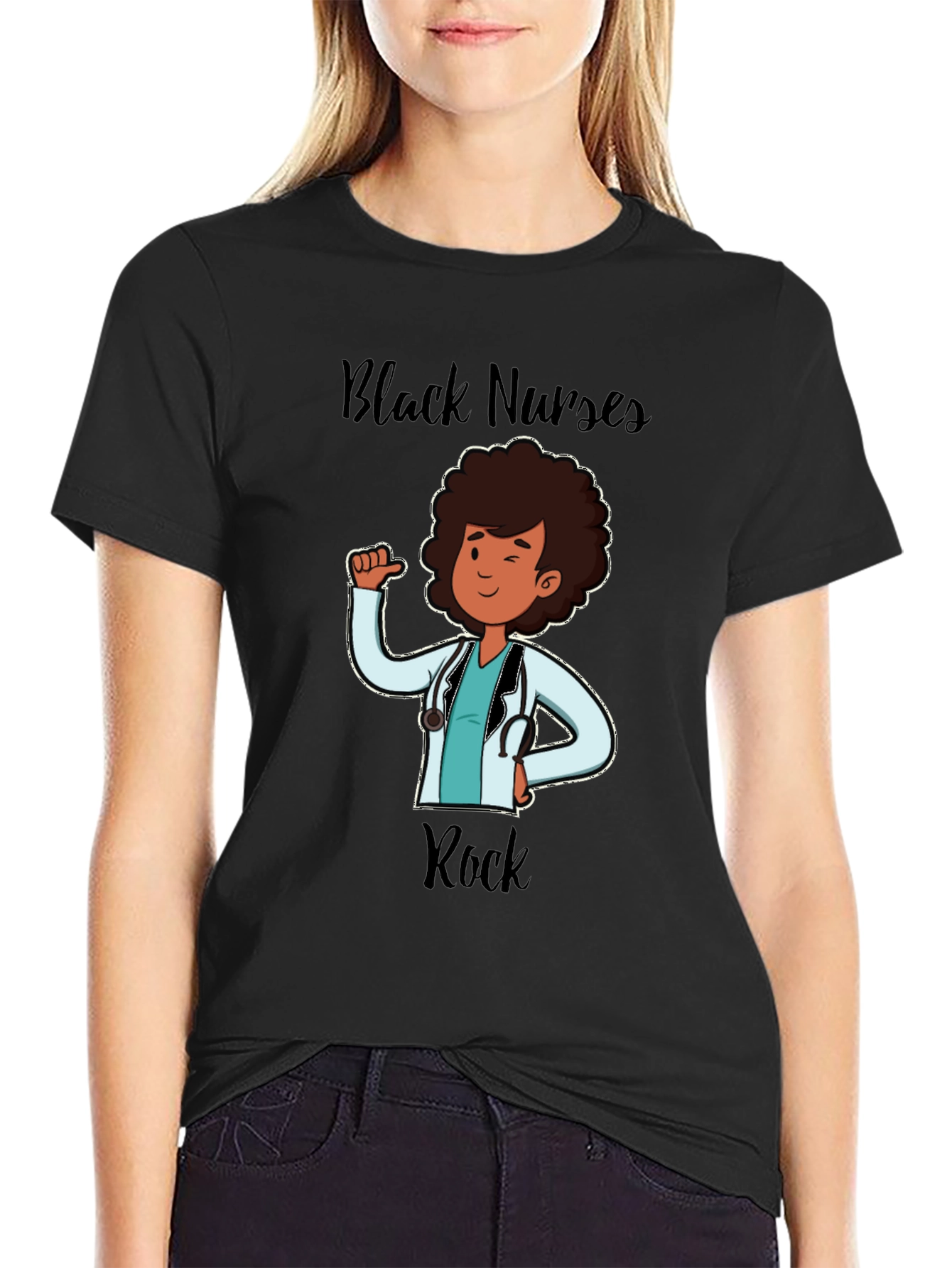 Black Nurses Rock T-Shirt Nurse Appreciation Tee