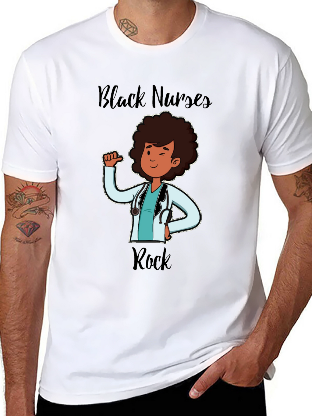 Black Nurses Rock T-Shirt Nurse Appreciation Tee