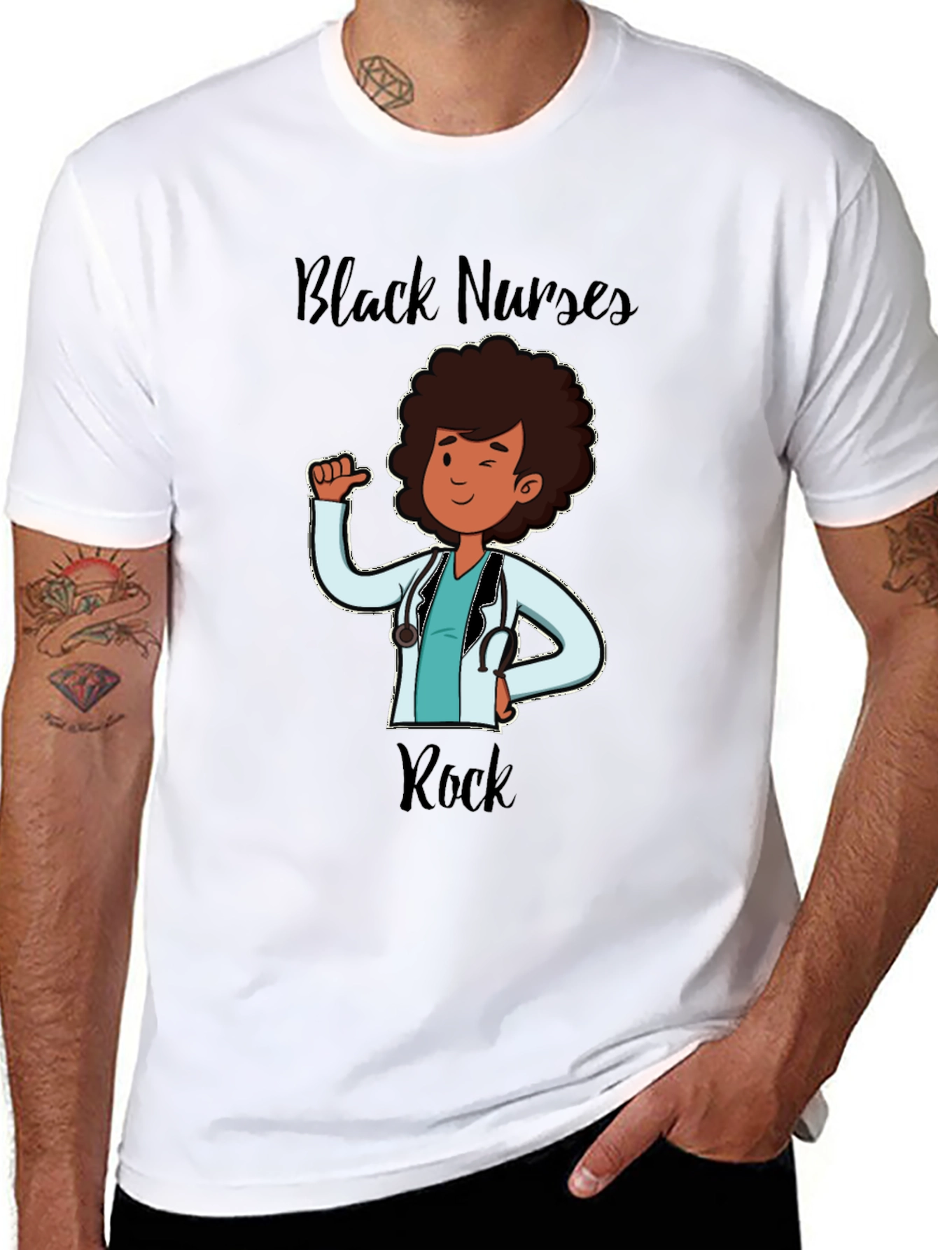 Black Nurses Rock T-Shirt Nurse Appreciation Tee