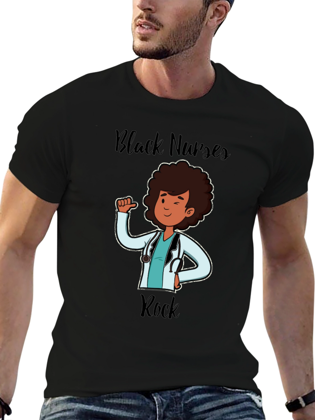 Black Nurses Rock T-Shirt Nurse Appreciation Tee
