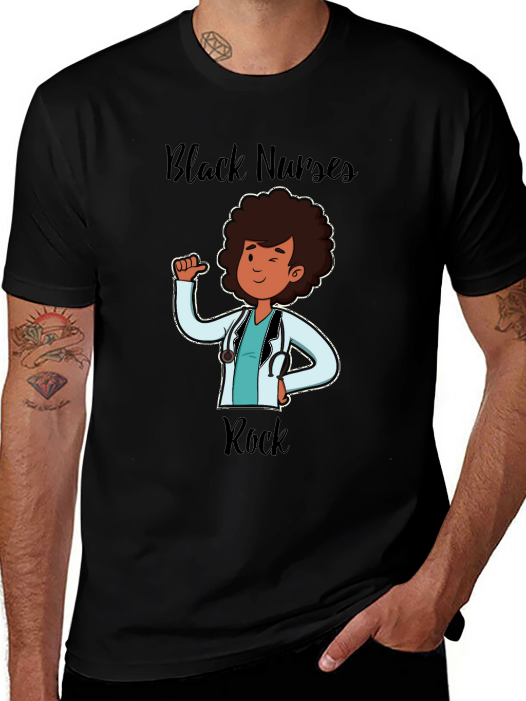 Black Nurses Rock T-Shirt Nurse Appreciation Tee