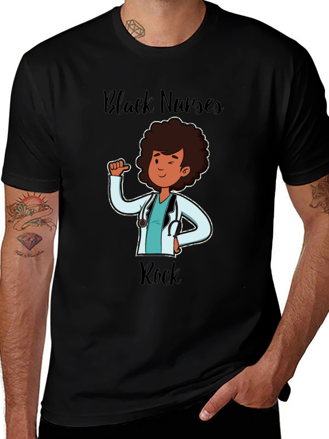 Black Nurses Rock T-Shirt Nurse Appreciation Tee