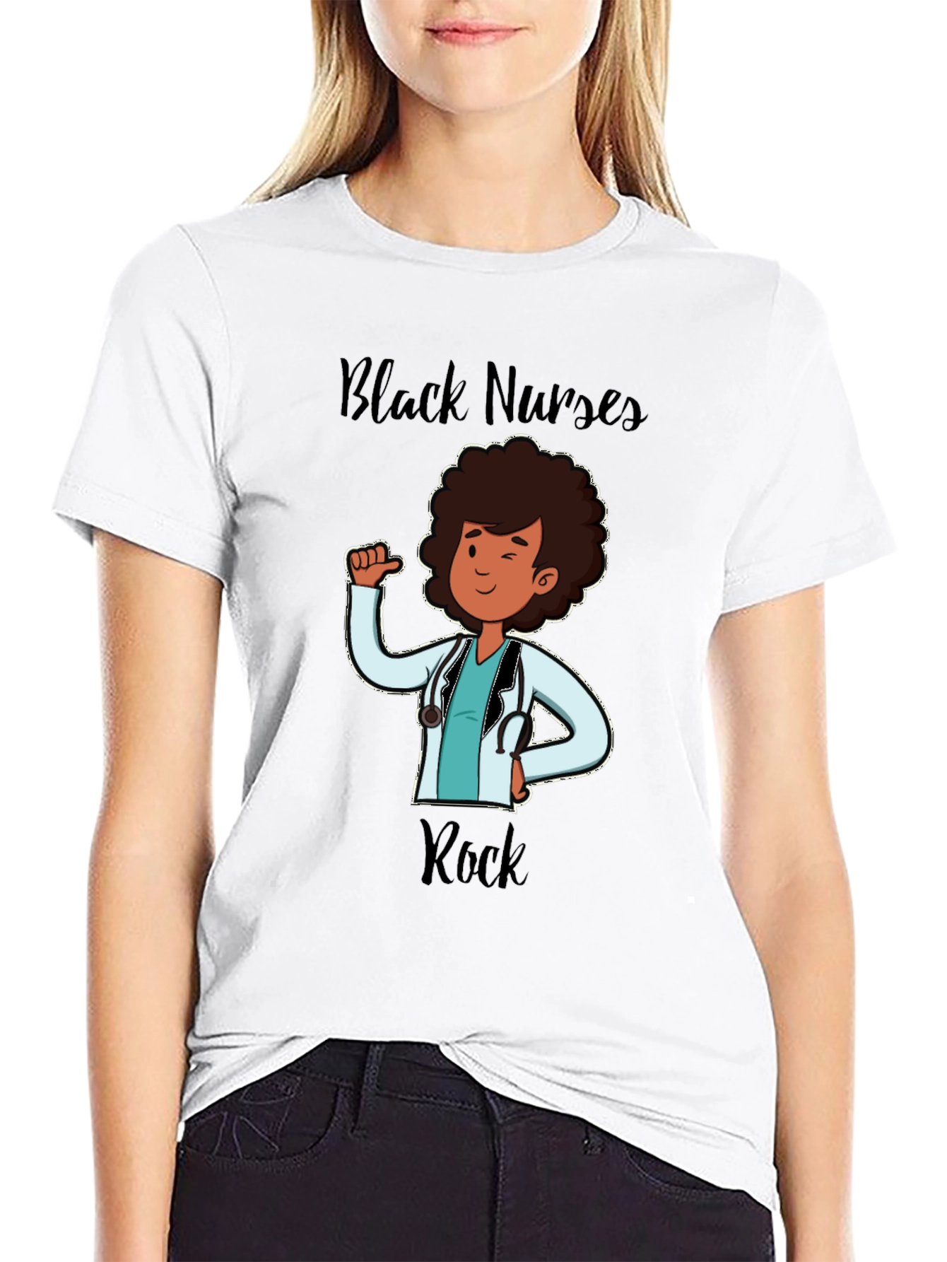 Black Nurses Rock T-Shirt Nurse Appreciation Tee