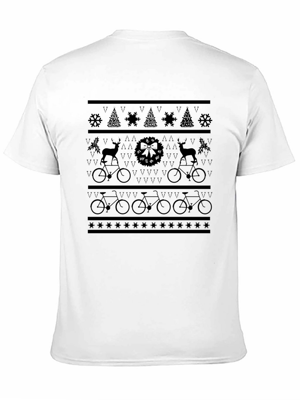 Holiday Cycling T-Shirt - Christmas Bike Design