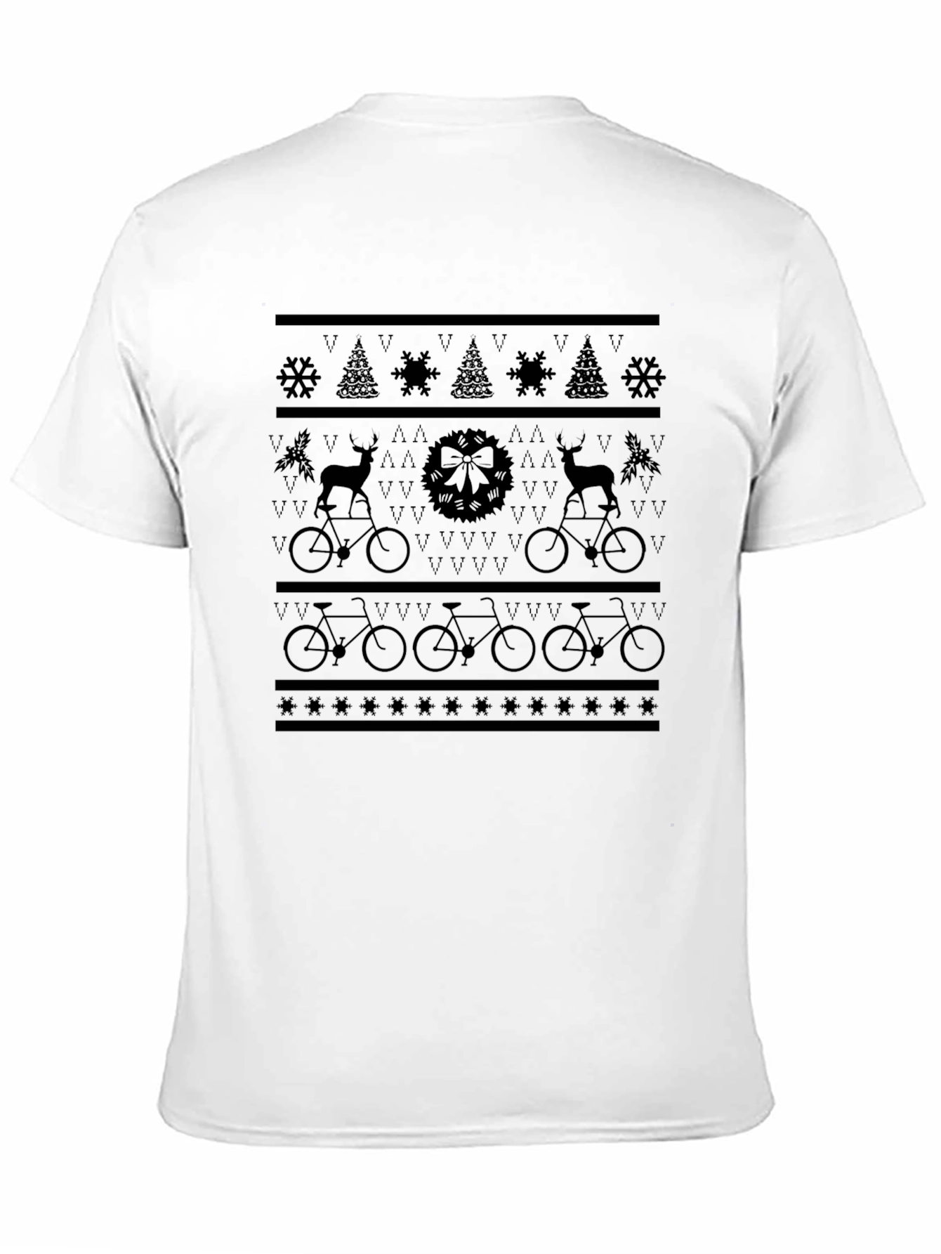 Holiday Cycling T-Shirt - Christmas Bike Design