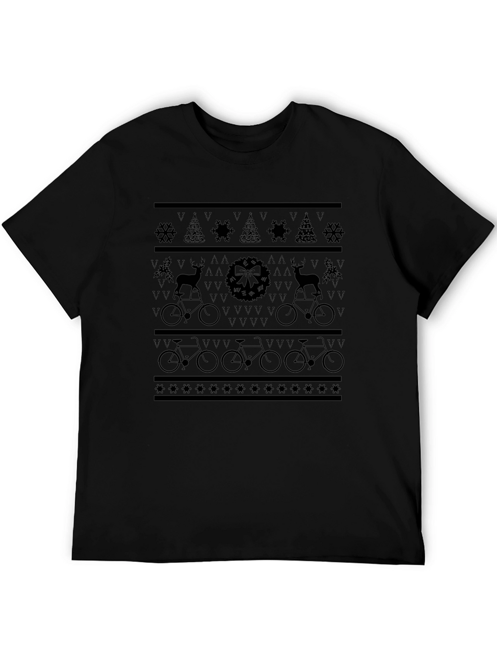 Holiday Cycling T-Shirt - Christmas Bike Design