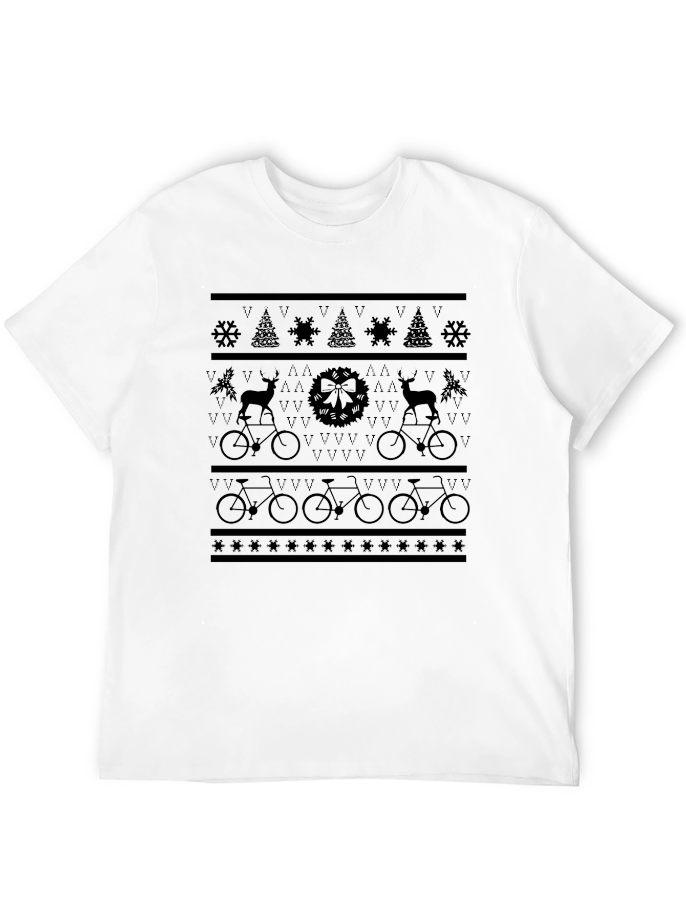 Holiday Cycling T-Shirt - Christmas Bike Design