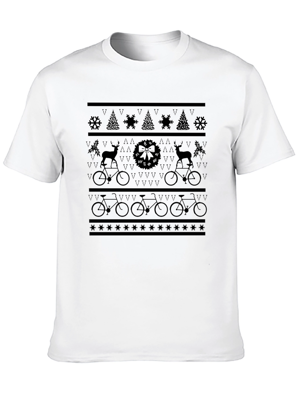 Holiday Cycling T-Shirt - Christmas Bike Design