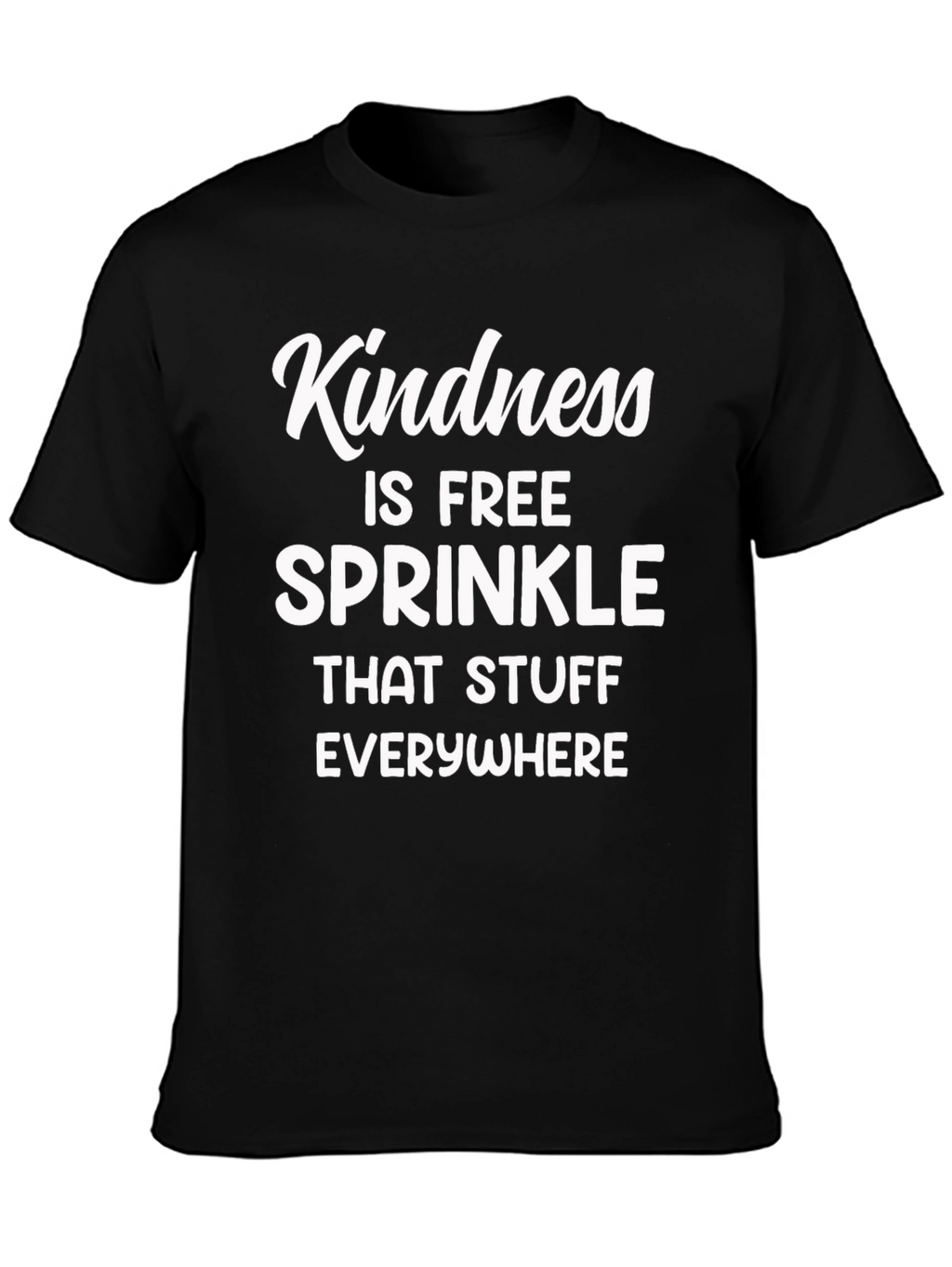 Kindness is Free Graphic T-Shirt - Black
