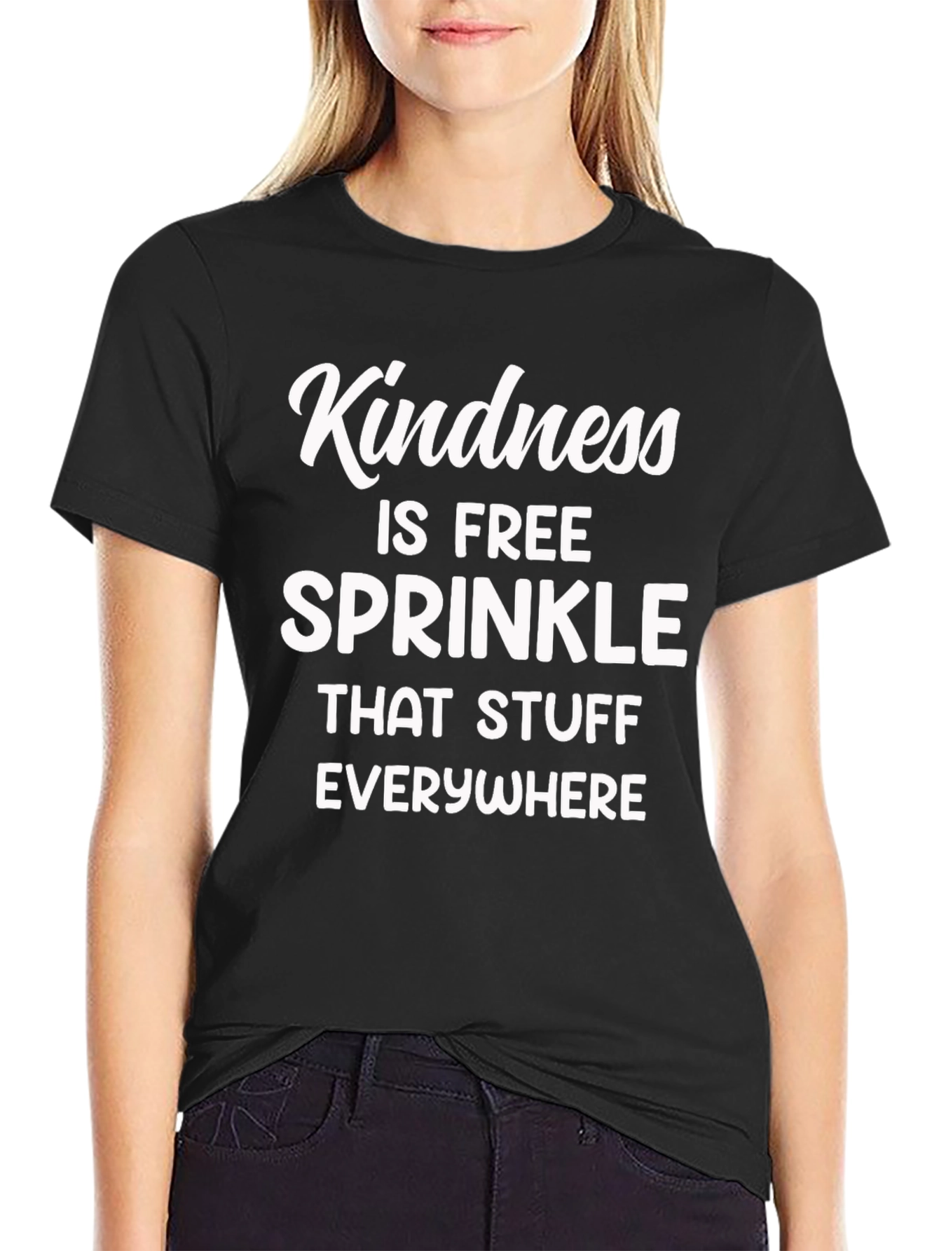 Kindness is Free Graphic T-Shirt - Black