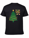 Peace Joy Love Christmas Tree Graphic Tee