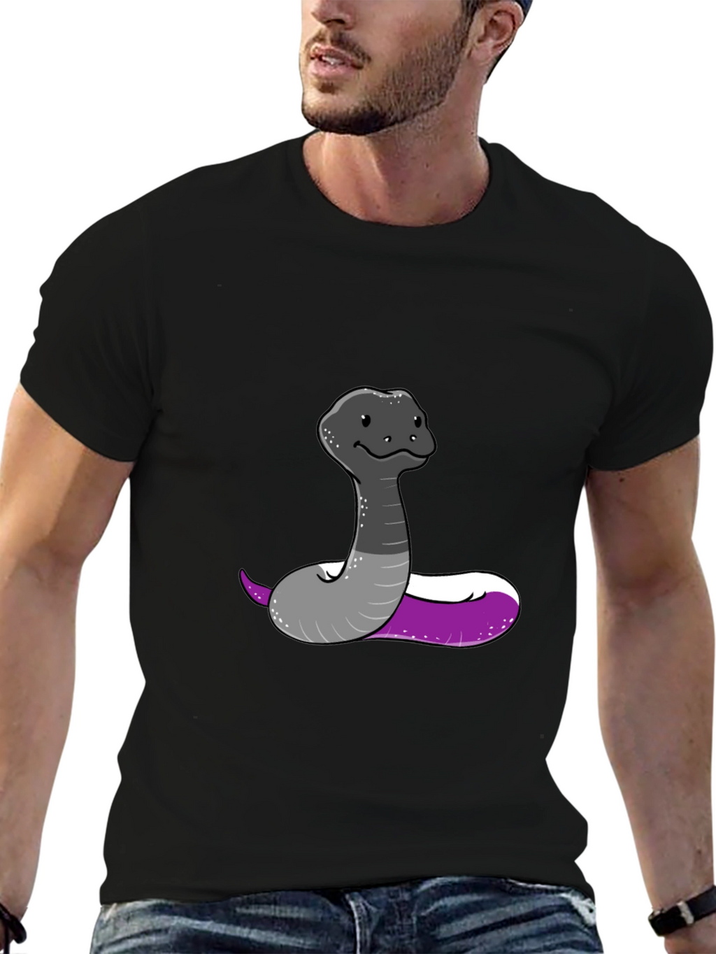Asexual Pride Snake Graphic Tee