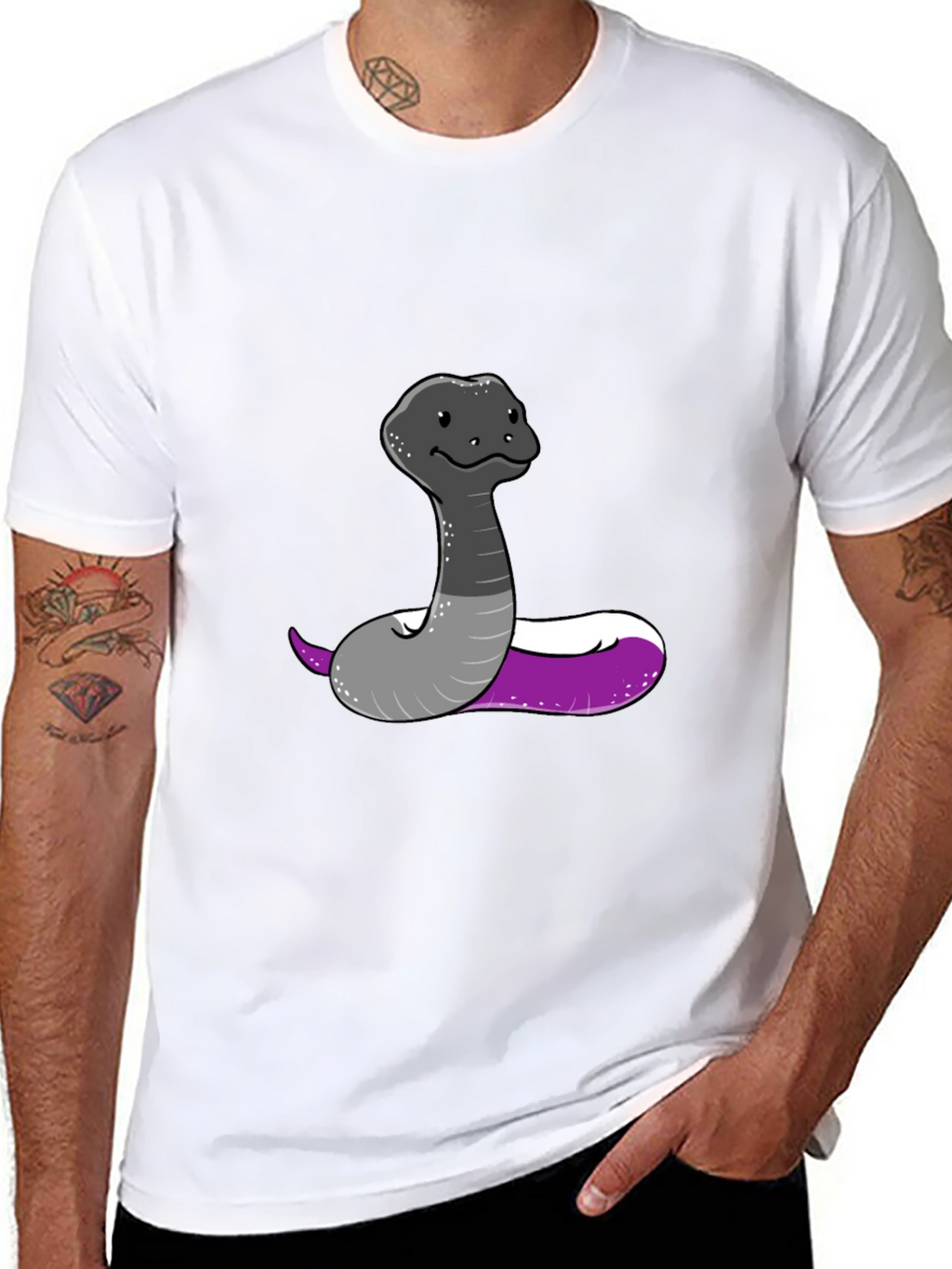 Asexual Pride Snake Graphic Tee