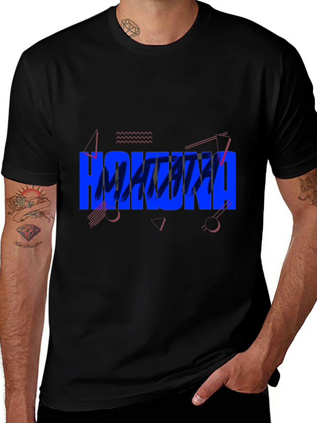 Hakuna Matata Graphic Tee - Casual Black T-Shirt