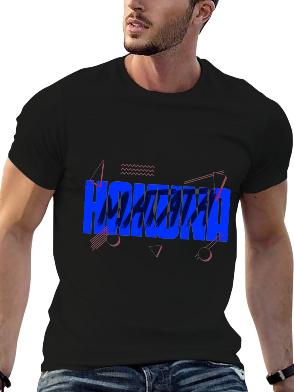 Hakuna Matata Graphic Tee - Casual Black T-Shirt