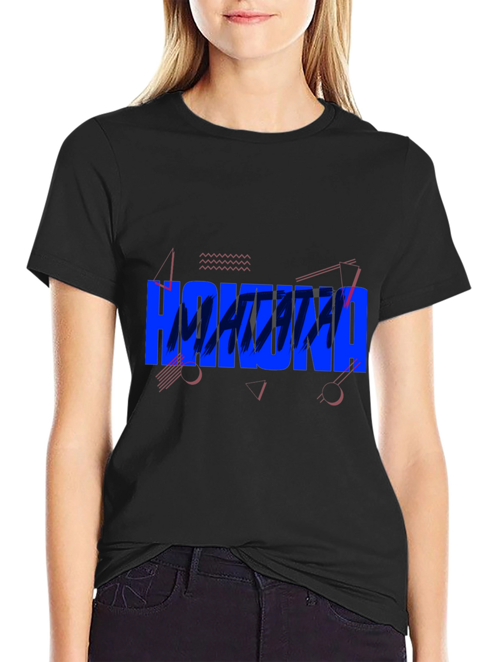 Hakuna Matata Graphic Tee - Casual Black T-Shirt