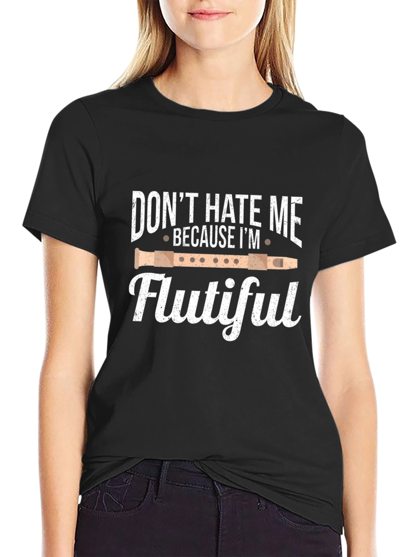 Dont Hate Me Flutiful Black T-Shirt