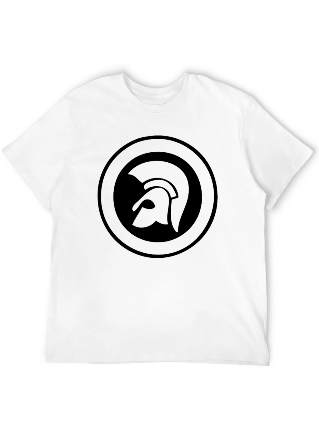 Trojan Helmet Logo Black T-Shirt