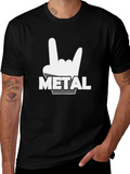 Metal Rock Hand T-Shirt - Black Tee