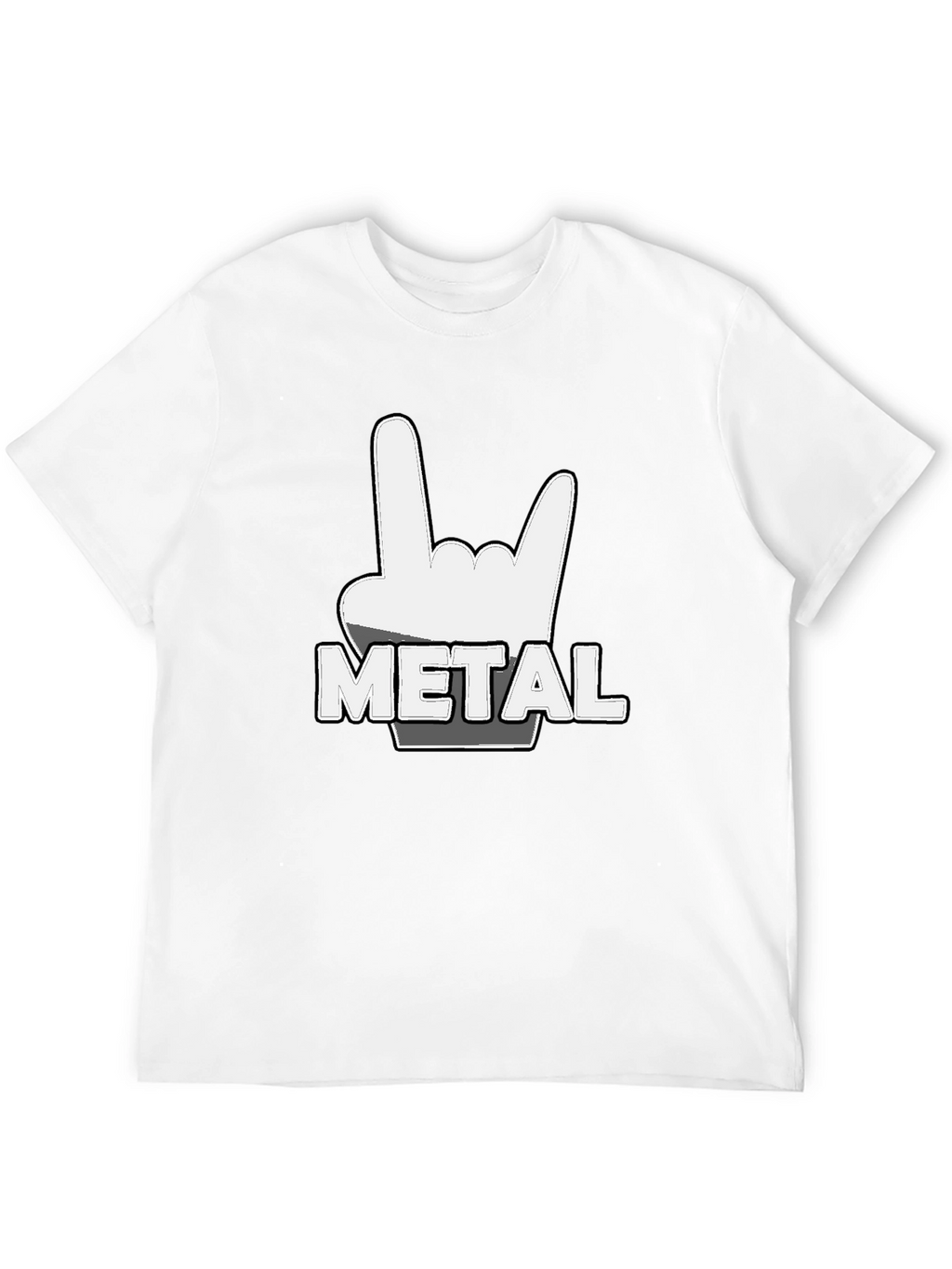 Metal Rock Hand T-Shirt - Black Tee